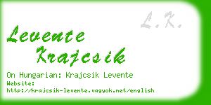 levente krajcsik business card